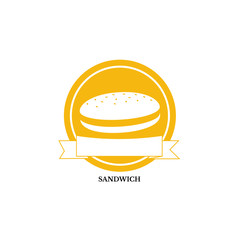 Graphic design - sandwich stylized monochrome