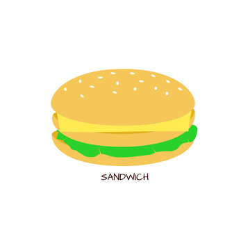 Graphic design - sandwich stylized monochrome