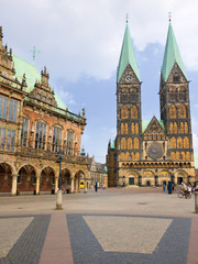 Fototapeta na wymiar The Market square in Bremen