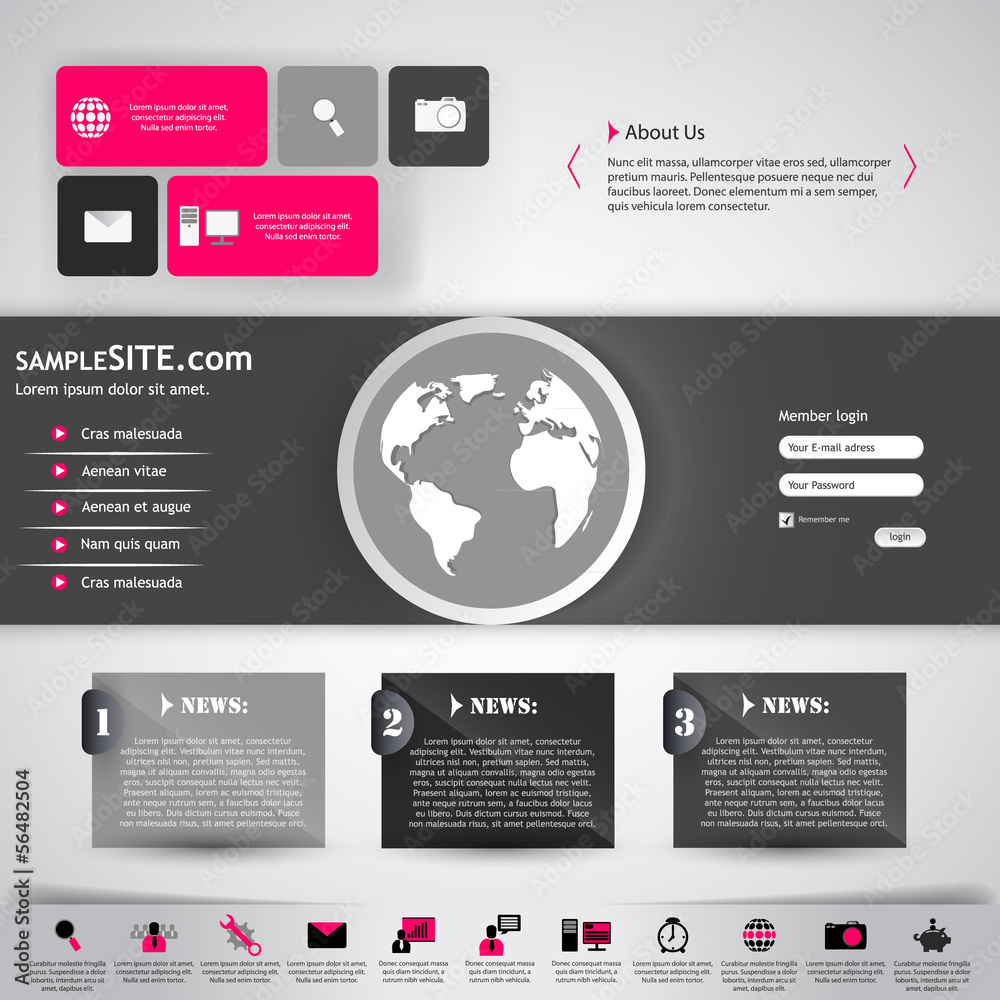 Canvas Prints modern business website template