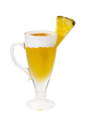 hot mulled wine on a white background