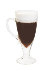 hot mulled wine on a white background