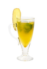 hot mulled wine on a white background