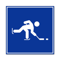Cartel simbolo hockey sobre hielo