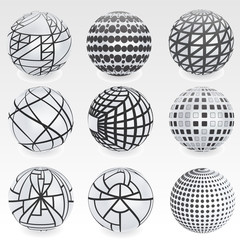abstract globes