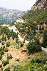 Fototapeta na wymiar Droga w górach, Peloponez, Grecja.