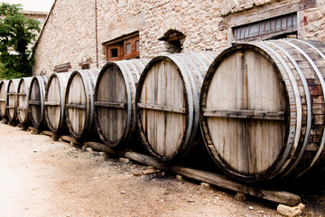 So many hogsheads of wine standing near the wall