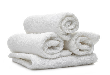 Obraz na płótnie Canvas białe ręczniki spa
