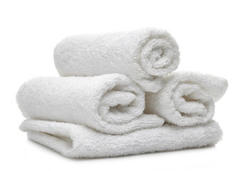 white spa towels