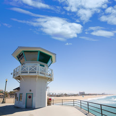 Huntington beach main lifeguard tower Surf City California