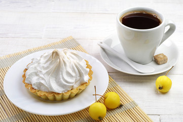 Cup of coffee and cake