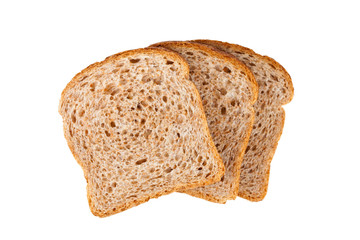 three fresh bread slices