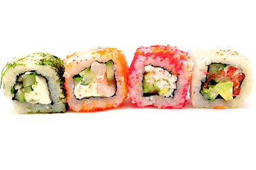 colored Japanese rolls