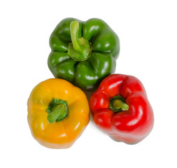 Miscellaneous colored fresh vegetables peppers