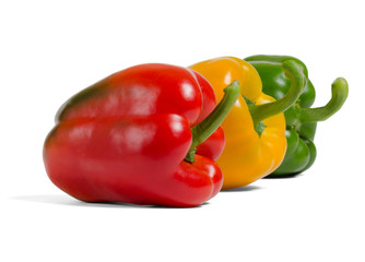 Miscellaneous colored fresh vegetables peppers