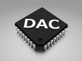 (DAC or D-to-A) Digital to analog converter