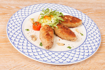 Cutlets with salad