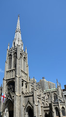 Fototapeta na wymiar Widok Grace Church w Greenwich Village, Nowy Jork