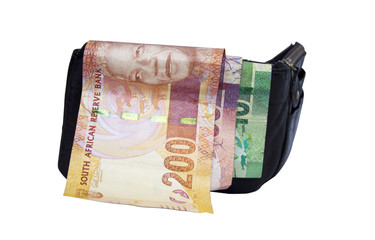 Three South African Bank Notes In Wallet