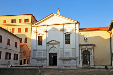 Fototapeta na wymiar Piran, Pirano, Slovenia - Chiesa di San Francesco