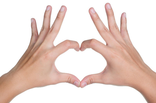 hand sign posture love icon isolated