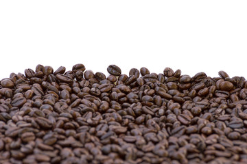 Coffee beans isolated on white background