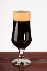 glass of beer on table