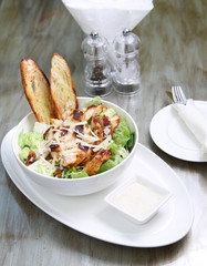 chicken caesar salad with cheese