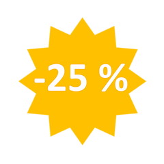 25 percent sale icon