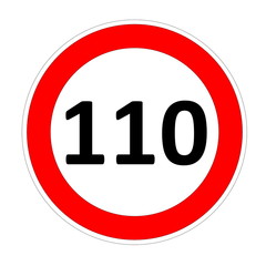 110 speed limit sign