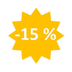 15 percent sale icon