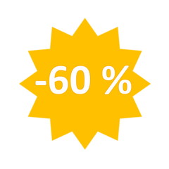 60 percent sale icon