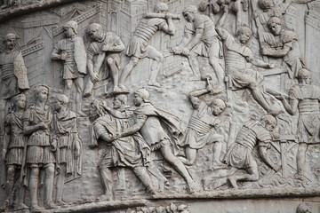 Trajan column in Rome, Italy