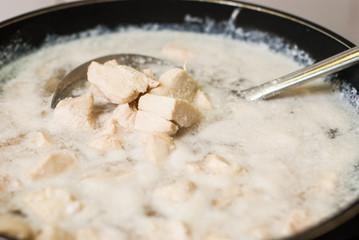 Boiled chicken breast