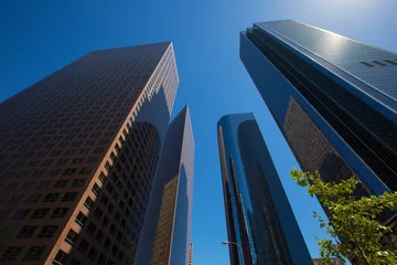 Foto op Plexiglas LA Los angeles downtown skyscrapers buildings © lunamarina