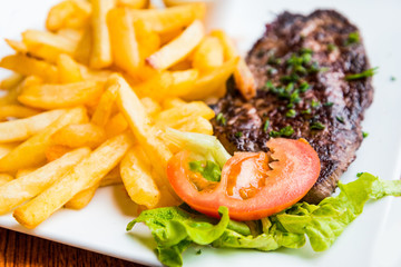 Delicious juicy steak beef meat