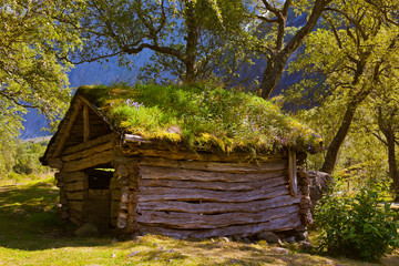Old house near Briksdal glacier - Norway