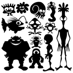 Aliens and monsters.