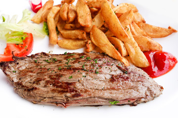 Delicious juicy steak beef meat