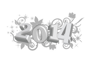 2014 Graphic on decorative background!