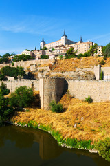 View of Alcazar of Toledo. Castile–La Mancha - obrazy, fototapety, plakaty