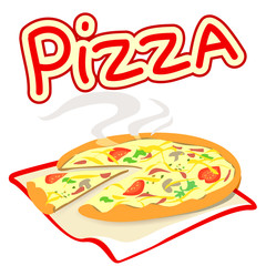 icon with pizza on a white background