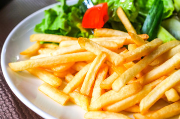 Golden French fries