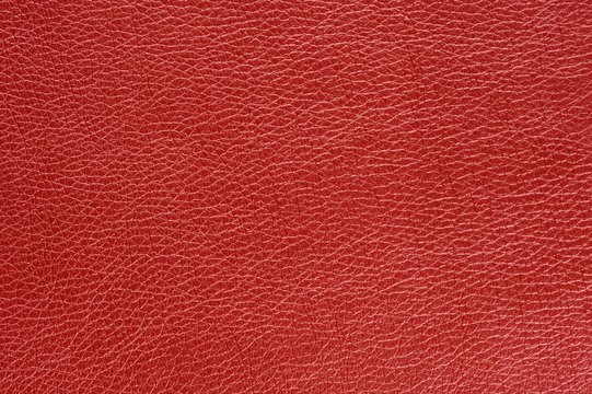 Red Glossy Artificial Leather Background Texture