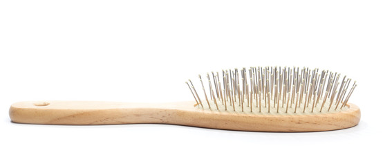Wodden brush, isolated on white