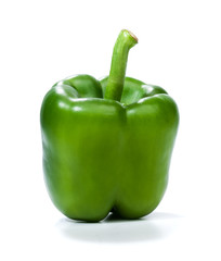 Green pepper isolated on white