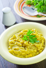 mashed mung beans