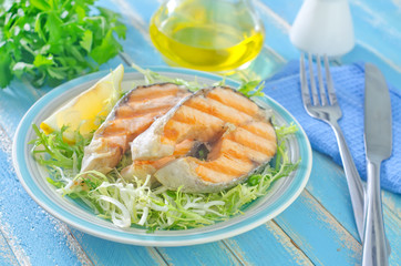 fried salmon