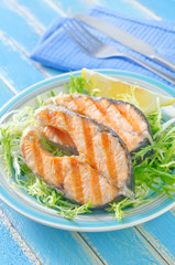 fried salmon