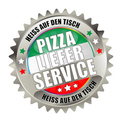 Bügel Button Kranz light Pizza Lieferservice